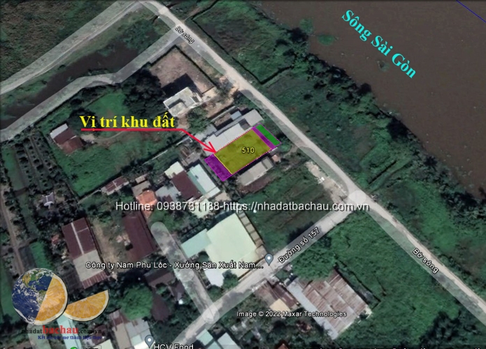 Bình Mỹ, Củ Chi, HCM: Bán đất thổ cư MT Wiew sông Sài Gòn diện tích 443m2 giá 14.9 triệu/m2
